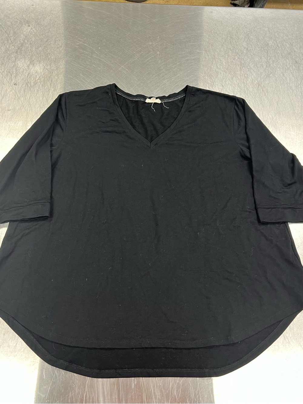Jane and Delancey Black V-Neck Short Sleeve Top Women’s 2X